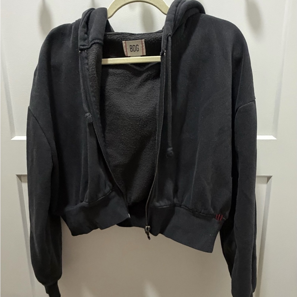 BDG Black Fleece-Lined Hoodie